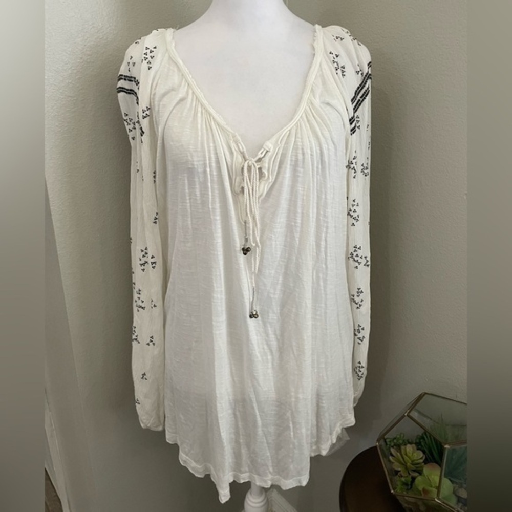 Free People Golden Nugget Top with Beaded Detail size medium